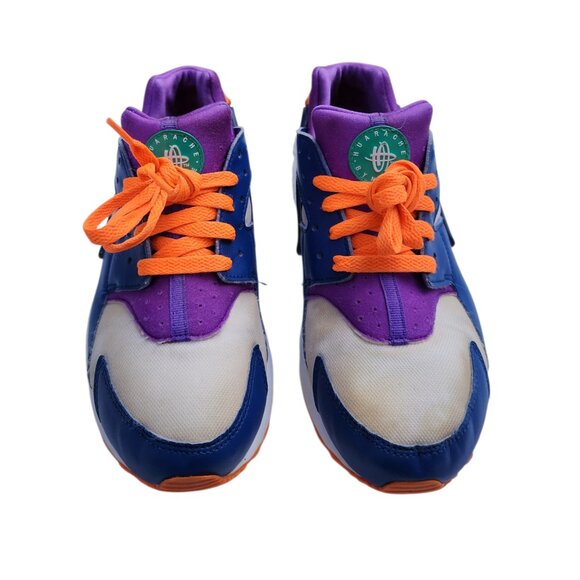 Nike Air Huarache Retro Run 654275-111 Sneakers Shoes White Blue Cone Purple 7Y - Picture 2 of 10